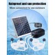 15v 15w Solar Oxygen Pump, Waterproof Sun Protection Solar Pond Aerator with 4400mah Battery and 4 Air Stones, Solar Oxygenator for Garden Fish Tank