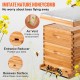 Bee Hive, 10 Frame Complete Beehive Kit, Dipped in 100% Natural Beeswax Includes 1 Deep Brood & 1 Medium Honey Super Box with Waxed Foundations, for Beginners & Pro Beekeepers, 2 Layer