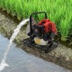 2-Stroke Petrol Engine Water Pump, 1.5 Gas Power Semi Trash Water Pump High Pressure Irrigation Transfer Pump, 8-10m³ /h Suitable for Gardens Ponds Fish Ponds