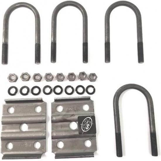 Greaseable 3,500 lbs. Tandem Trailer Axle Suspension Kit (Leaf Springs, Hanger & U-Bolt kit)