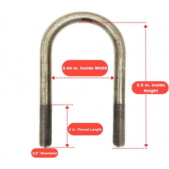 Greaseable 3,500 lbs. Tandem Trailer Axle Suspension Kit (Leaf Springs, Shackle & U-Bolt kit)