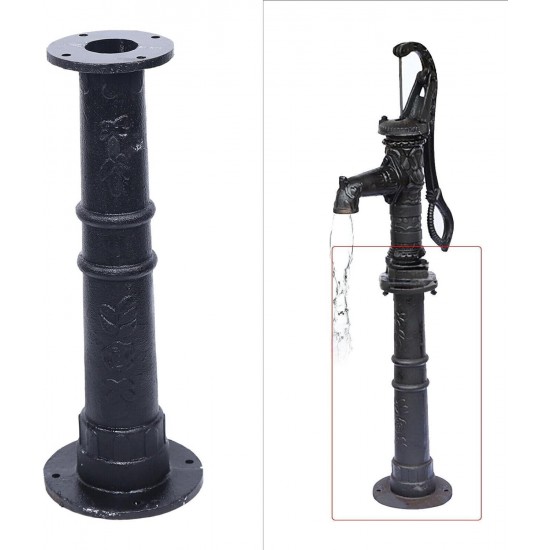 Vintage Hand Well Pump kit, Pitcher Pump Base Black Cast Iron Hand Pump Stand, for Yard, Garden, Farm Irrigation (BSA-75 pump lift base)