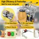 Electric Milking Machine, 110V Milker Machine, Oil- Vacuum Pump Milking Equipment, Bucket Milker with 25L 304 Stainless Steel Bucket Single and Cleaning Brush for Cows and Goats