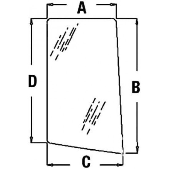 Cab Glass - Left Hand Side Window fits John Deere 6300 6510 6820 6120 6400 6610 7220 6110 6320 6605 6920 6200 6405 6615 7320 6215 6415 6715 7520 6220 6420 6810 6210 6410 6620 7420 6310 6520 6910