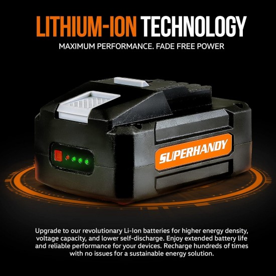 Lithium-Ion Rechargeable Battery 48V DC 2Ah 88.8 Watt Hours (for The SuperHandy Mobility Scooter, ULV Foggers, Earth/Ice Auger and More) (BL481-SH)