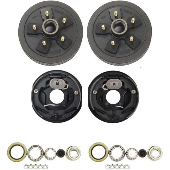 5 on 4.5 Trailer Hub Drum Kits with 10X2-1/4 Electric brakes for 3500 lbs axle (2 Hub + 2 Brake (L&R))