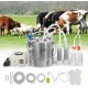 Goat Milking Machine, 12 L 304 Stainless Steel Bucket, Electric Automatic Pulsation Vacuum Milker, Portable Milker with Food-Grade Silicone Cups and Tubes, Adjustable Suction for Cows and Sheep