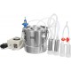 Goat Milking Machine, 12 L 304 Stainless Steel Bucket, Electric Automatic Pulsation Vacuum Milker, Portable Milker with Food-Grade Silicone Cups and Tubes, Adjustable Suction for Cows and Sheep