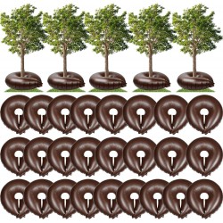 25 Pack 15 Gallon Tree Watering Ring Bag Slow Release Reusable Tree Water Bag Bulk Heavy Duty Automatic Drip Tree Irrigation Bag PVC Root Water System for Garden Newly Planted Tree