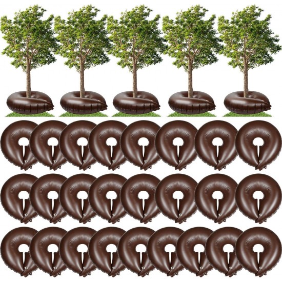 25 Pack 15 Gallon Tree Watering Ring Bag Slow Release Reusable Tree Water Bag Bulk Heavy Duty Automatic Drip Tree Irrigation Bag PVC Root Water System for Garden Newly Planted Tree