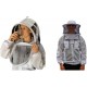 Beekeeping Ventilated Jacket Ultra Cool 3 Layers Mesh with 2 Hoods Fencing and Round Brim Hat(LARGE)