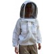 Beekeeping Ventilated Jacket Ultra Cool 3 Layers Mesh with 2 Hoods Fencing and Round Brim Hat(LARGE)