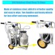 Electric Milker Cow Goat Milking Machine 25L 304 Stainless Steel Bucket Oil- Vacuum Pump Portable Milker Electric Milking Equipment W/Cleaning Brushes for Cows Goats Sheep