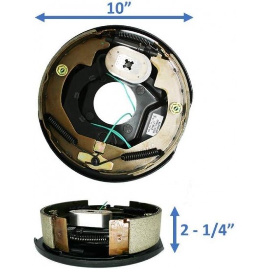 Trailer Brakes - 2 Pair 10 X 2-1/4 Electric Trailer Brake Assembly for 3,500 lbs - Trailer Brake Kit, Electric Trailer Brakes, Trailer Brakes 3500lb axle, 2 Left (77-10-1) 2 Right (77-10-2)