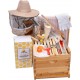 10 Frame Bee Hive Starter Kit and Beekeeping Supplies, Beeswax Coated Bee Hives Boxes Starter Kit with Beehive Tool Kit Includes Bee Smoker Beekeeper Hat