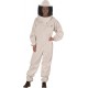 U73 Natural Cotton Beekeeper Suit With Round Veil