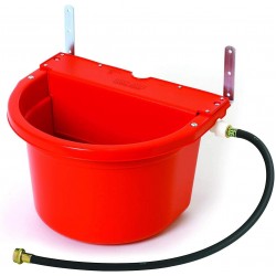 FW16RED 4 Gallon Capacity Automatic Float Controlled Waterer Animal Horse & Cattle Livestock Water Trough, Red (3 Pack)