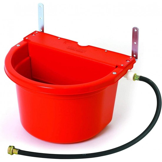 FW16RED 4 Gallon Capacity Automatic Float Controlled Waterer Animal Horse & Cattle Livestock Water Trough, Red (3 Pack)