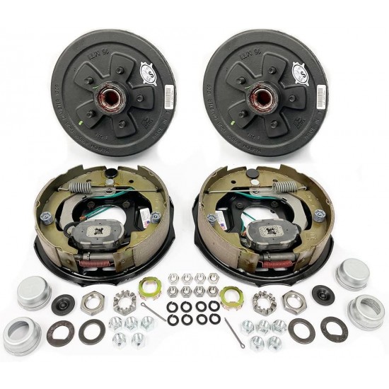 Pre-Greased Easy Assemble 5 on 5 Hub and Drum USA Electric Brake Kit for 3,500 lbs. Trailer Axle