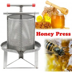 Manual Honey Press Wax Machine Stainless Steel Bee Honey Press Household Beekeeping Tool 304 Stainless Steel Presser Household Bee Honey Press (Vertical Stripe)