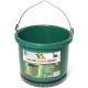 HB-60 9 Quart 2 Gallon Plastic Heated Bucket w/Metal Handle, Built in Thermostat, & Anti Chew Cord Protector, 60 Watt, Green (3 Pack)