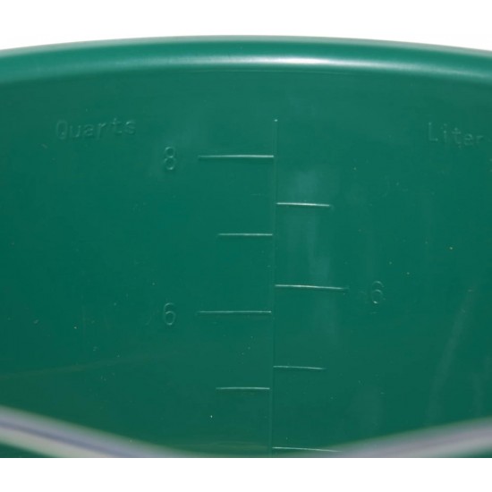 HB-60 9 Quart 2 Gallon Plastic Heated Bucket w/Metal Handle, Built in Thermostat, & Anti Chew Cord Protector, 60 Watt, Green (3 Pack)