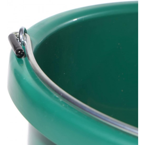 HB-60 9 Quart 2 Gallon Plastic Heated Bucket w/Metal Handle, Built in Thermostat, & Anti Chew Cord Protector, 60 Watt, Green (3 Pack)