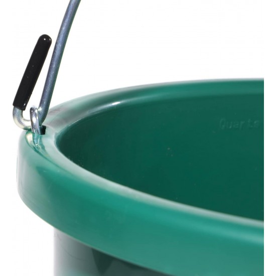 HB-60 9 Quart 2 Gallon Plastic Heated Bucket w/Metal Handle, Built in Thermostat, & Anti Chew Cord Protector, 60 Watt, Green (3 Pack)