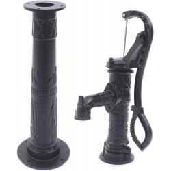 Pitcher Pump and Base, Hand Water Pump Pitcher Pump Cast Iron Press Suction Outdoor Backyards Ponds For Yard Garden Pond Hand Well Pump Manual Well Pump