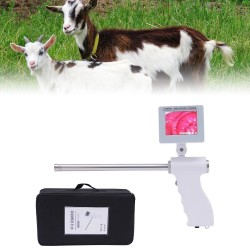 Goat Visual Insemination Kit Gun Adjustable 360° HD Screen Breeding Machine Device Professional Artificial Detector Formulate Mating Pregnancy Tools Goat Veterinary Farm Breeding Kit