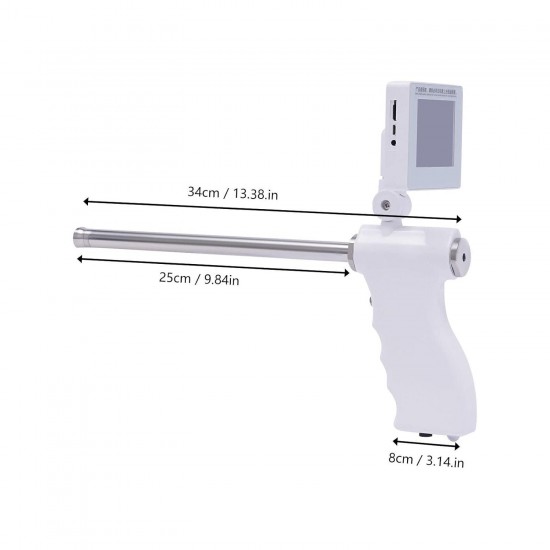 Goat Visual Insemination Kit Gun Adjustable 360° HD Screen Breeding Machine Device Professional Artificial Detector Formulate Mating Pregnancy Tools Goat Veterinary Farm Breeding Kit