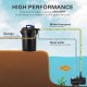 Bio Pressure Pond Filter, up to 2600 Gallons, Pond Filter System with Convenient Cleaning Crank Handle for Garden, Pool, Fishpond, Black