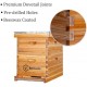 10-Frames Complete Beehive Kit, 100% Beeswax Coated Bee Hive Includes Beehive Frames and Beeswax Coated Foundation Sheet (2 Layer)