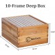 10-Frames Complete Beehive Kit, 100% Beeswax Coated Bee Hive Includes Beehive Frames and Beeswax Coated Foundation Sheet (2 Layer)