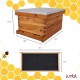 30 Pcs. Beekeeping Starter Set, 10-Frame Sheets Beeswax Coated Beehive for Beginners and Professionals, Comprehensive Tool Set, Introduction Booklet