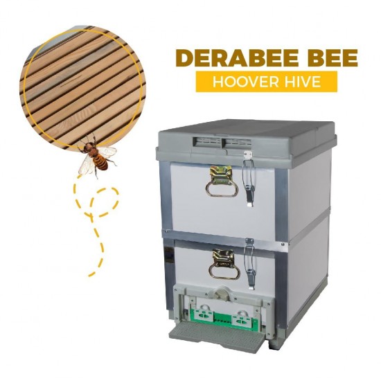 DeraBee Professional Beehive Complete Set 10 Frames 2 Layers Thermal Insulated PVC Aluminum Structure Bee Starter Kit Apiary(Frames are not Included)