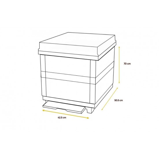 DeraBee Professional Beehive Complete Set 10 Frames 2 Layers Thermal Insulated PVC Aluminum Structure Bee Starter Kit Apiary(Frames are not Included)