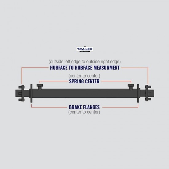 3.5k TK Trailer Axle - 3500 lb Idler - (4 Drop), 95/00 (Loose Spring Seats) / 5x4.5 Bolt Pattern