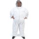 411P Big and Tall Polycotton Beekeeping Suit with Fencing Veil, 4XL, Arctic White