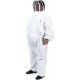 411P Big and Tall Polycotton Beekeeping Suit with Fencing Veil, 4XL, Arctic White