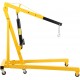 2 Ton Folding Engine Crane Engine Hoist Cherry Picker Ship Crane Heavy Duty Steel Lift Garage Workshop Auto Repair Foldable Stand 6 Caster (Yellow)