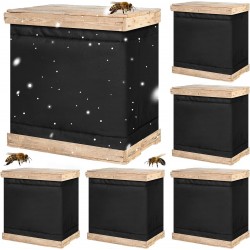 6 Pack 10 Frame Winter Bee Hive Protection Cover Warm Oxford Beehive Wraps Windproof Bee Hive Insulation Wrap Beekeeper Beekeeping Equipment Tool Supplies, 75.6 x 21.3 Inch