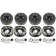 2 Sets LIBRA Trailer Hub Drum Kits 5 on 4.5 B.C w/Self-Adjusting 10x2-1/4 Electric Brakes for tandem 3500 Lbs Axles