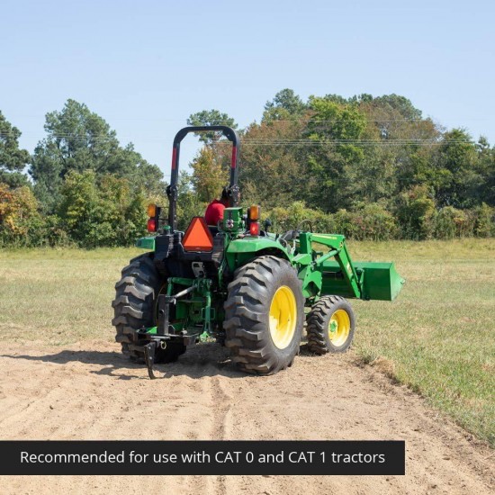 Hitch Mounted Ripper Box Scraper V2, 16in Shank, Fits 2in Receiver Adapters, CAT 0 and CAT 1 Tractors, Trenching Sub Soil Shank, Landscaping Equipment