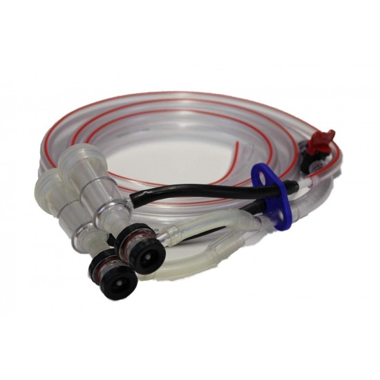 Goat Assembly Silicone Liners, Clear Shells Milk and Pulsator Hose with Plugs by Melasty