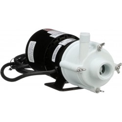 581503, 115 Volt, 1/12 HP, 750 GPH 3-MD-SC Semi-Corrosive Chemical Magnetic Drive Pump, 6-Foot Cord with Plug, Black/White