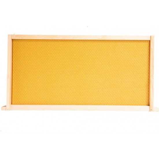 40-Pack Beehive Frames Bee Hive Frame with Waxed Foundation Sheet Unassembled Beehive Frames, 9-1/8-Inch(Yellow)