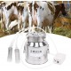 Electric Milking Machine, 14L Portable Stainless Steel Milker Milking Machine Adjustable with Vacuum Pump Speed Adjustable for Sheep Cows (for Cow US Plug 100-240V)