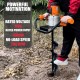 1500W Electric Post-Hole Digger, 6-Inch & 4-Inch Auger Bit Earth Auger, Ideal for Post Hole Digging, Drilling, Tree Planting（No Bag）