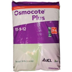 Osmocote Fertilizer 15-9-12, Slow Release 3-4 Months, 50lbs. Bag